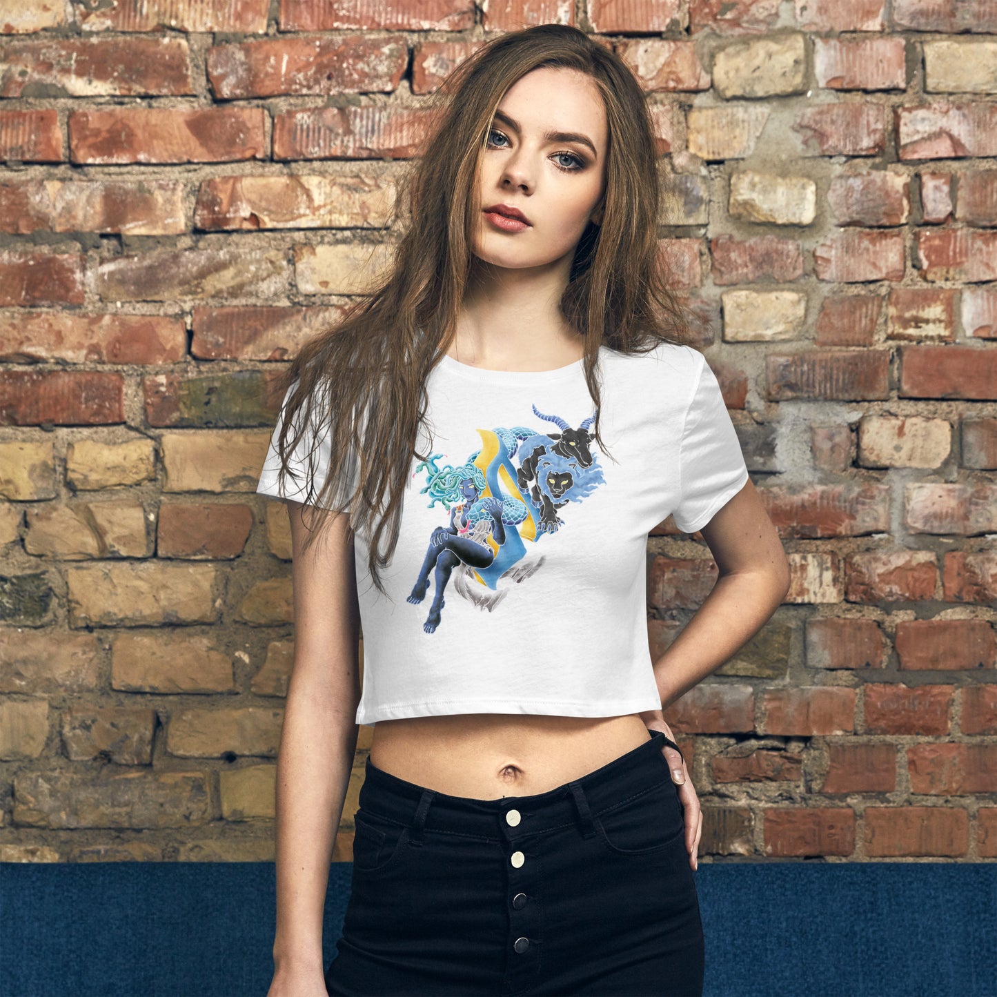 "Medusa and Chimera" Women’s Crop Tee