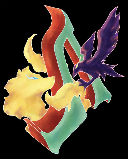 "Wolf and Ravens" Back Print Edition