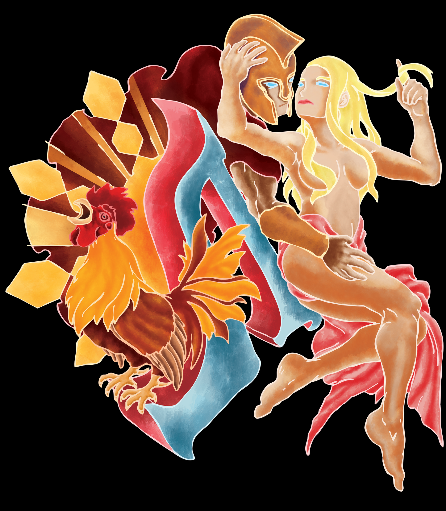 "Ares and Aphrodite" Back Print Edition